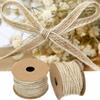 10M/Roll Vintage Jute Burlap Hessian Ribbon with Lace Rustic Wedding Party Decoration Christmas DIY Craft Gift Packing Webbing.