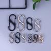 10Pcs S Hooks Eco-Friendly Metal Key Clip Camping Secure Backpacks Fastener Carabiner Keychain Stable Wilderness Survival Tools