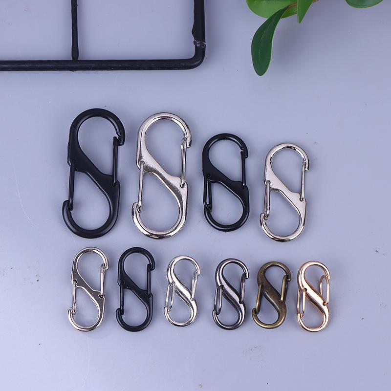 10Pcs S Hooks Eco-Friendly Metal Key Clip Camping Secure Backpacks Fastener Carabiner Keychain Stable Wilderness Survival Tools
