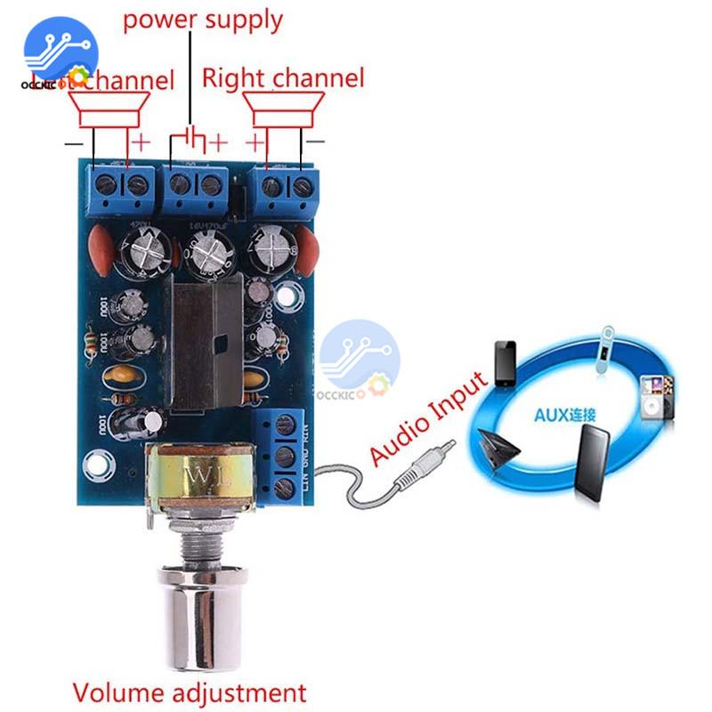 

TEA2026B Mini Audio Amplifier Board Dual Stereo 2.0 Channel Amplifier Board For PC Speaker 3W+3W 5V 9V 12V CAR China Mainland