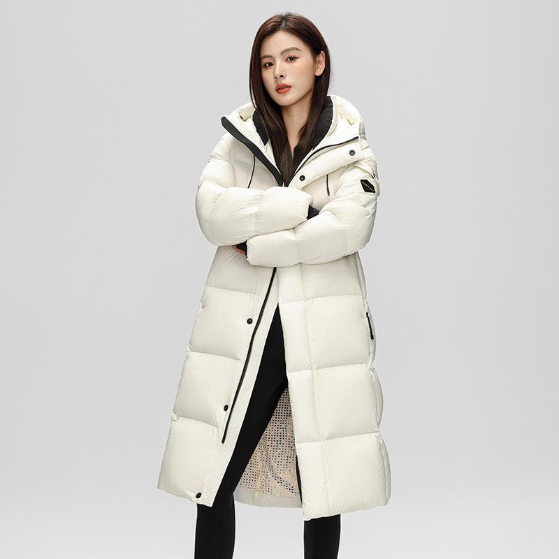 

Новая длинная мужская и женская одинаковая пара утолщенная экстремально холодная теплая пуховая куртка 4XL бежевый