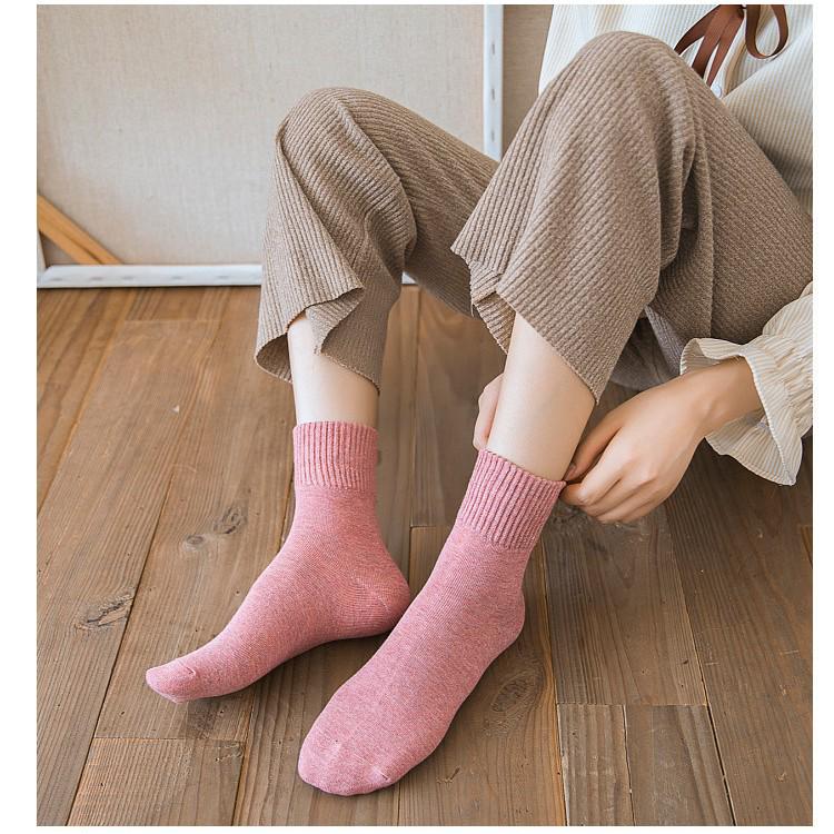 Spring/Summer Women's Mid-Calf Cotton Socks - Trendy Japanese/Korean Style, Candy Colors, Thick, Versatile