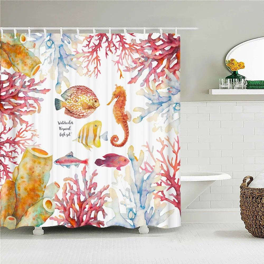 Sunlight Beach Waterproof Fabric Shower Curtains 3D Printing Palm Tree Bath Curtain For Bathroom Bathtub Decoration With Hooks
