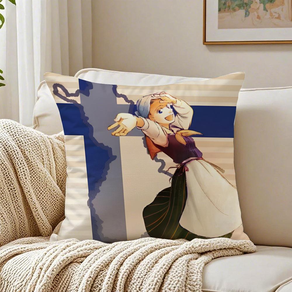 Lonomycin Pillow Finnish Illustrator Art Cushion Cushion Cover Pillowcase Antidustmite living Room Sofa Decor Cushion Room