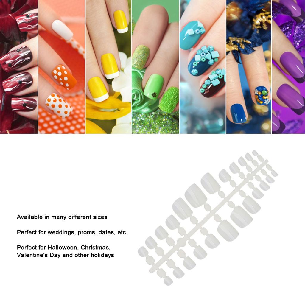 240pcs False Toenails Full Cover Multipurpose Glossy   Fake Toenails Full Cover for Home Nail Salon