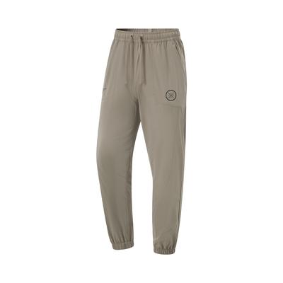 Li Ning Wade Series Casual Simple Cuffed Lace-Up Knitted Sports Pants Men Pants Brown AYKV069-2