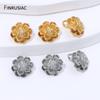14K Gold Plated Brass Flower Shape Charms Pendant For Jewelry,Blooming Floral Charms For DIY Bracelet Earrings Accessories
