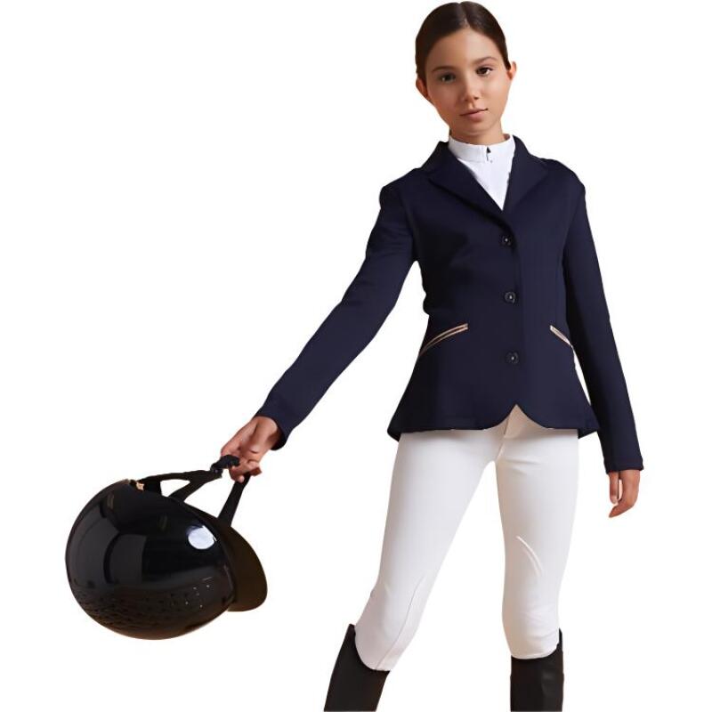 DECATHLON 500 Series Equestrian Race Uniform Solid Suit Inkstone Cyan Children Aged 3 7 Years Old