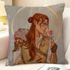 Novel AA Court of Thorns and Roses  Natural Linen Organic Fabric DoubleSided Printing Sofa Home Decor Gift Pillow Case