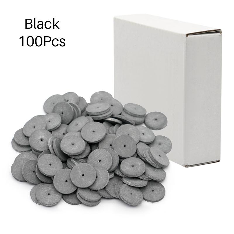 100Pcs Dental Silicone Polishing Wheel Set 3 Color Rotary Polisher Polishing Tool Wheel Set Dentures Crowns Bridges