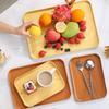 ZISIZ Wood Grain Imitation Serving Tray