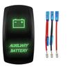 1 Pc Green 12V/24V Rocker Toggle Switch With Jump Wire for Car Boat Truck Marine Yacht Trailer Tractor Jeep YJ JK Vans SXS Battery Switches5