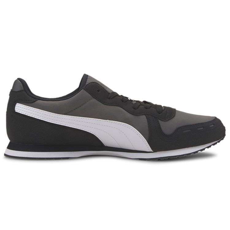 Puma Cabana Run Comfortable Versatile Leather Shock Absorption Non-Slip Low-Top Marathon Running Shoes Unisex sneaker Black Gray 373393-01