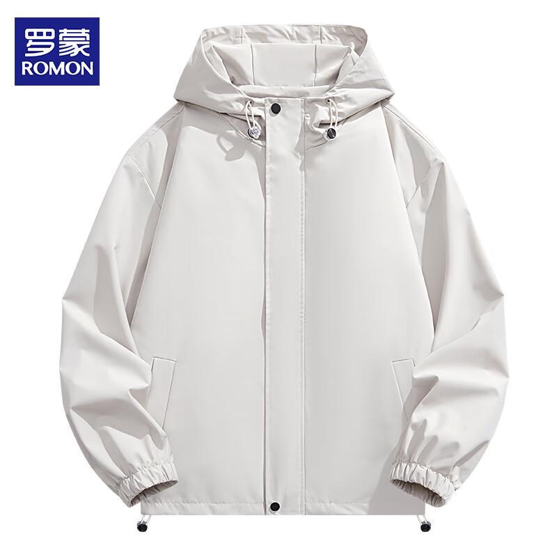 

Romon Men s Solid Color Hooded Jacket 3XL