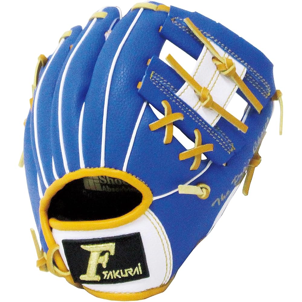 Falken FG-1022 Soft Baseball Glove for Toddlers Right Handed Blue and White