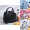 Multi-functional Bubble Grid Oxford Fabric Thermal Lunch Bag With Waterproof Feature