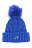 [Master Bunny] Women's Knit Cap (with Pom-Pom and Fold-Up)  Golf Hat  758-4287102 110Blue FR