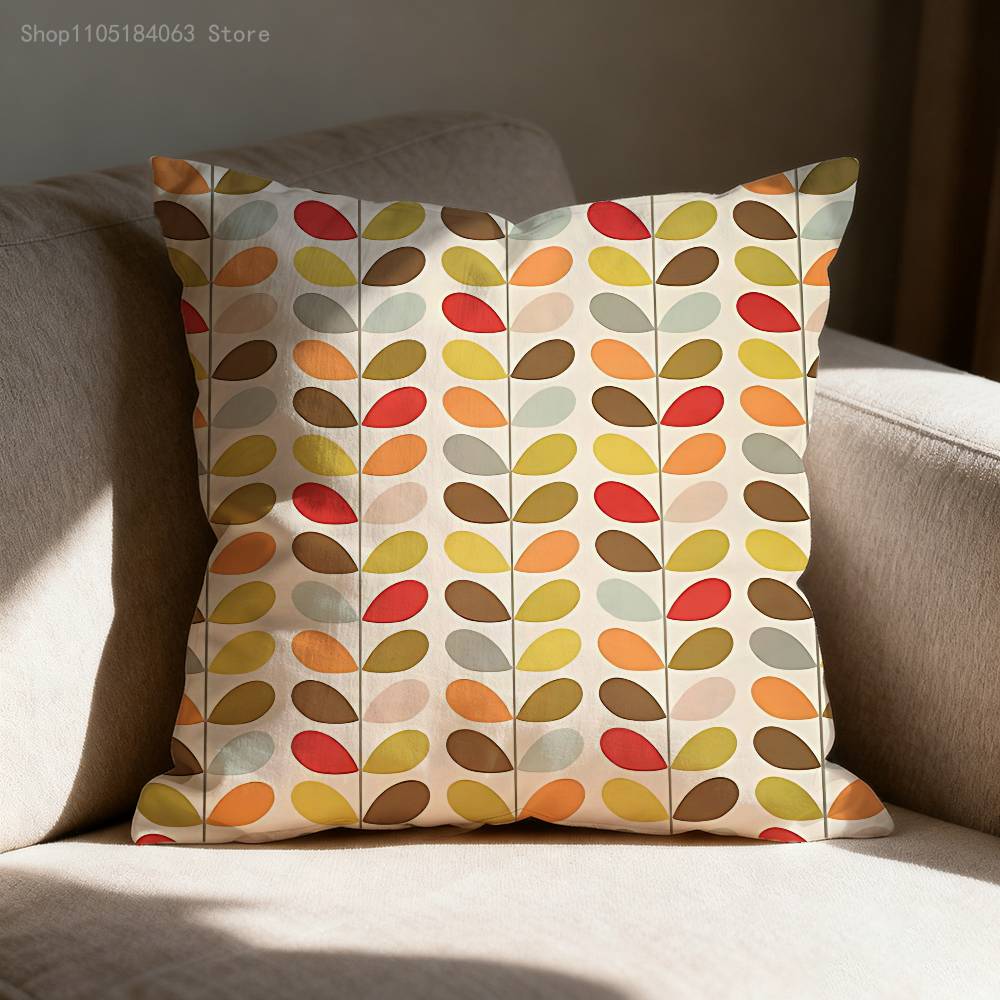 O-Orla Flower Stem Pillow Case For Sofa Decor Car Office Room Printing Cushion Cover Decorations and Protector