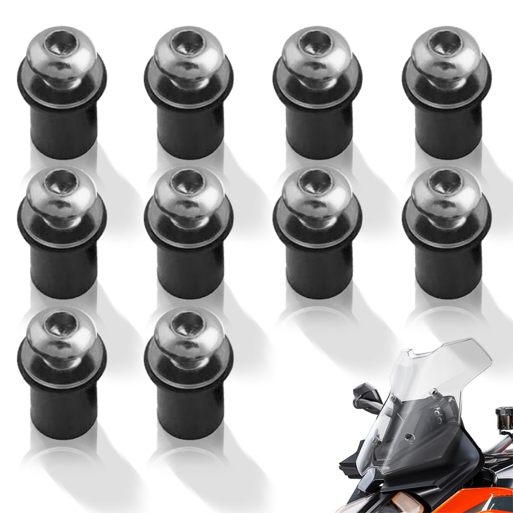 

Bolt Screen Bolts Wellnut Windshield Screws Fix Cowl or Screen Red with Hex Wrench M5 серебряный
