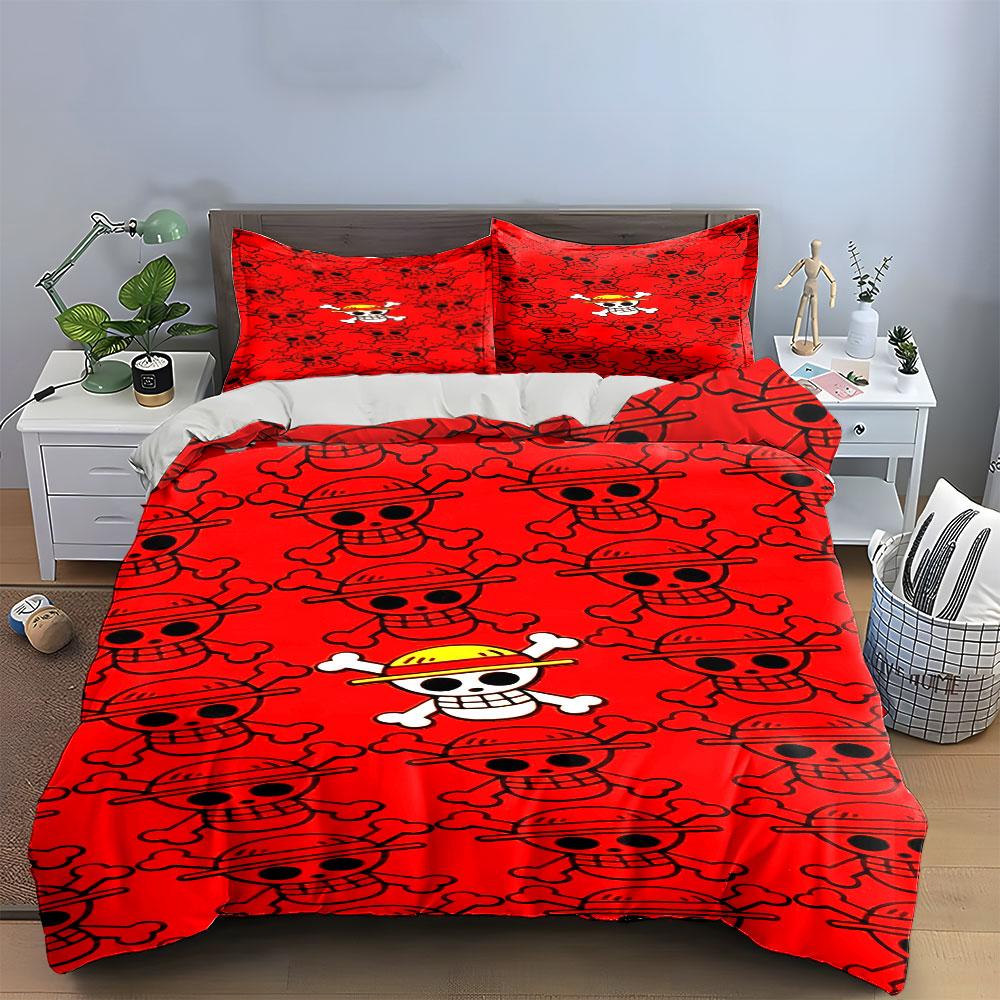 Skull and Crossbones Pattern. Bedding Sets Duvet Cover Sets Duvet Covers Pillowcases(1 * Duvet Cover 2 * Pillowcases, Without Duvet Insert)