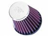 Custom Round Taper with End Universal Fit K&N RC-2580 Filter, 51mm, Chrome-Plated Caps,