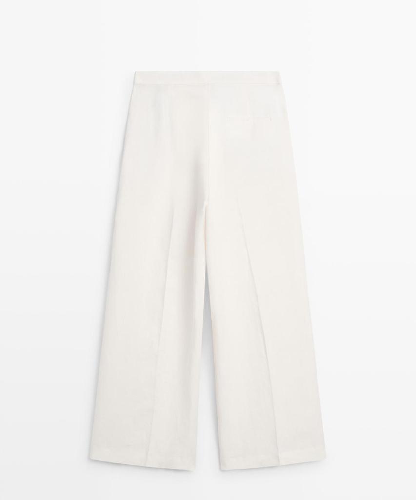 Masimodutti Fluid Linen Suit Pants