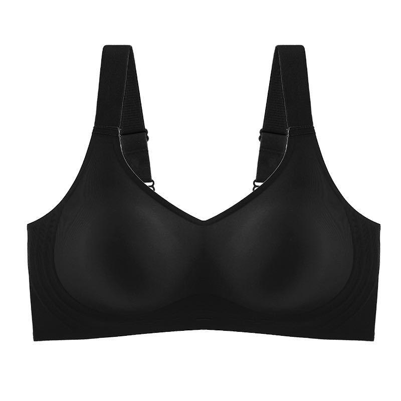 Sutiã sem costura feminino lingerie confortável tops esportivos acolchoados roupa íntima sexy sem fio sutiãs de suporte macio alças largas íntimas