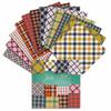 Pattern Paper Set of 24  6in Plaid Patterned Cardstock Present Packaging for Home Festival Holiday Card Decoration