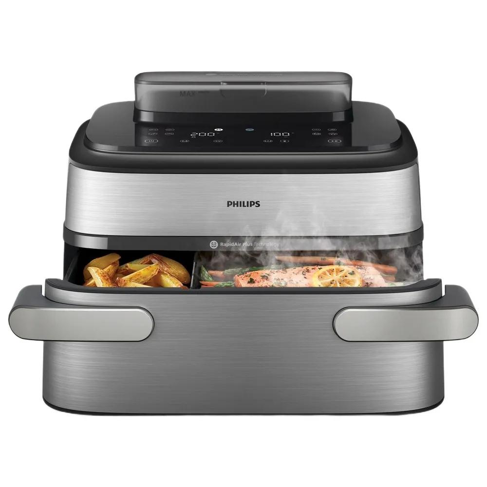 Philips 5000 Series NA565 - double hot air fryer - silverblack - Image 5