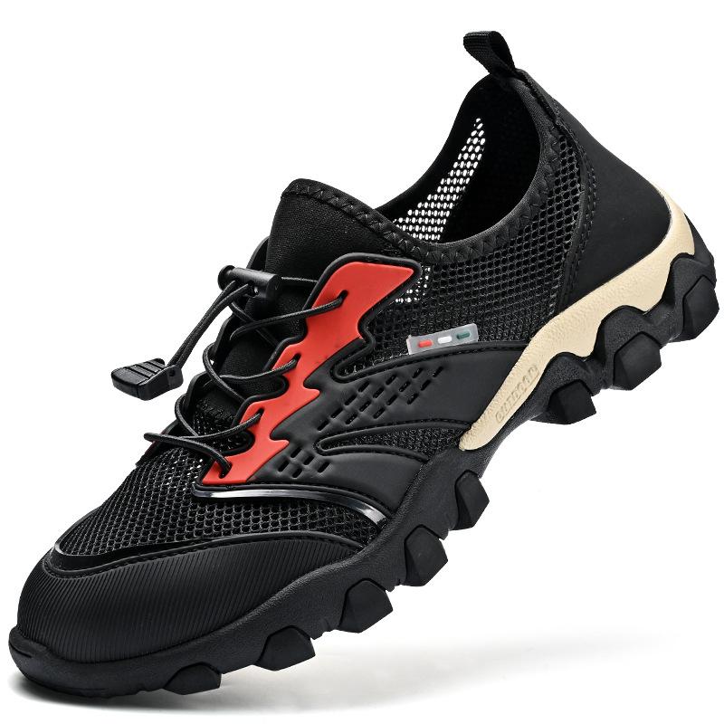 

2025 летняя дышащая сетчатая мужская обувь для спорта и отдыха мужская сетчатая обувь для ходьбы по ручью нескользящая полая обувь для улицы 38