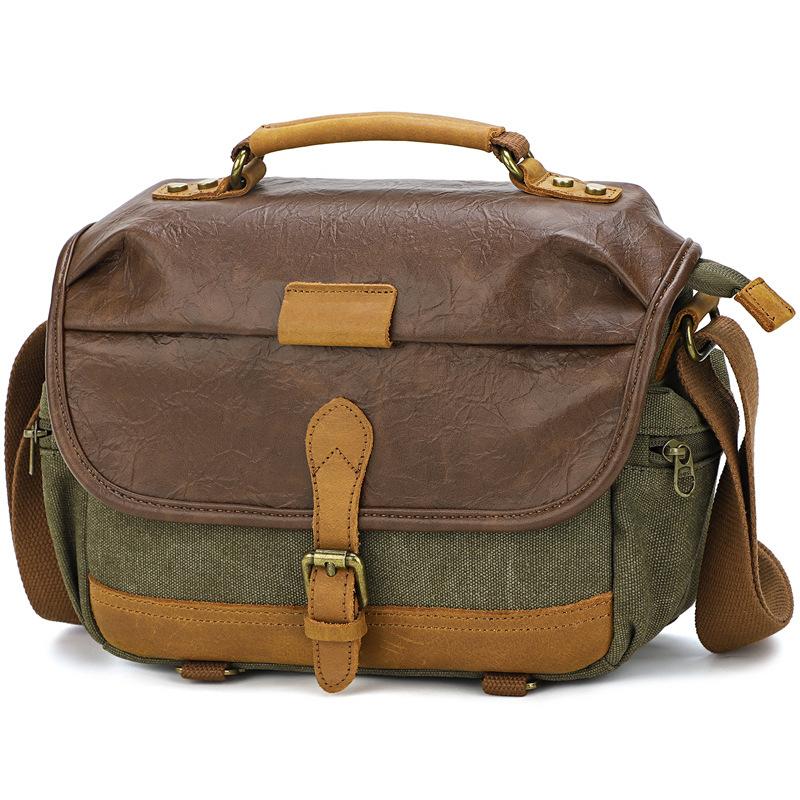 Retro Slr Camera Bag Canvas Crossbody