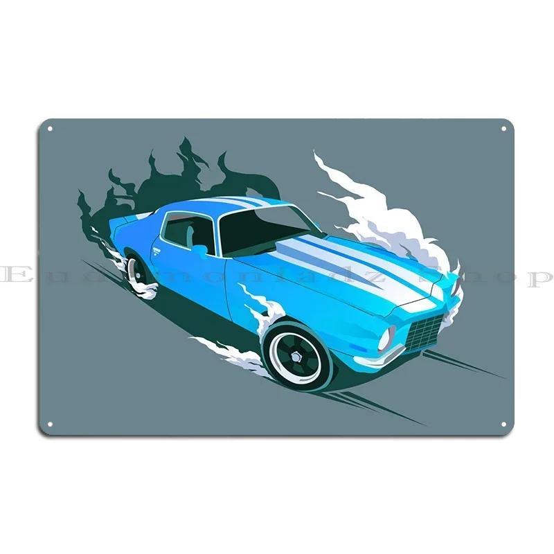 American Muscle Car Art Metal Plaque Poster Customize Classic Garage Pub Plaques Tin Sign Poster 20x30cm(7.8x11.8inch)