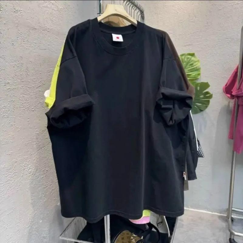 Fashionable Round Neck Unisex Pink Oversized Crew Neck T-Shirt Casual Short Sleeve Basic