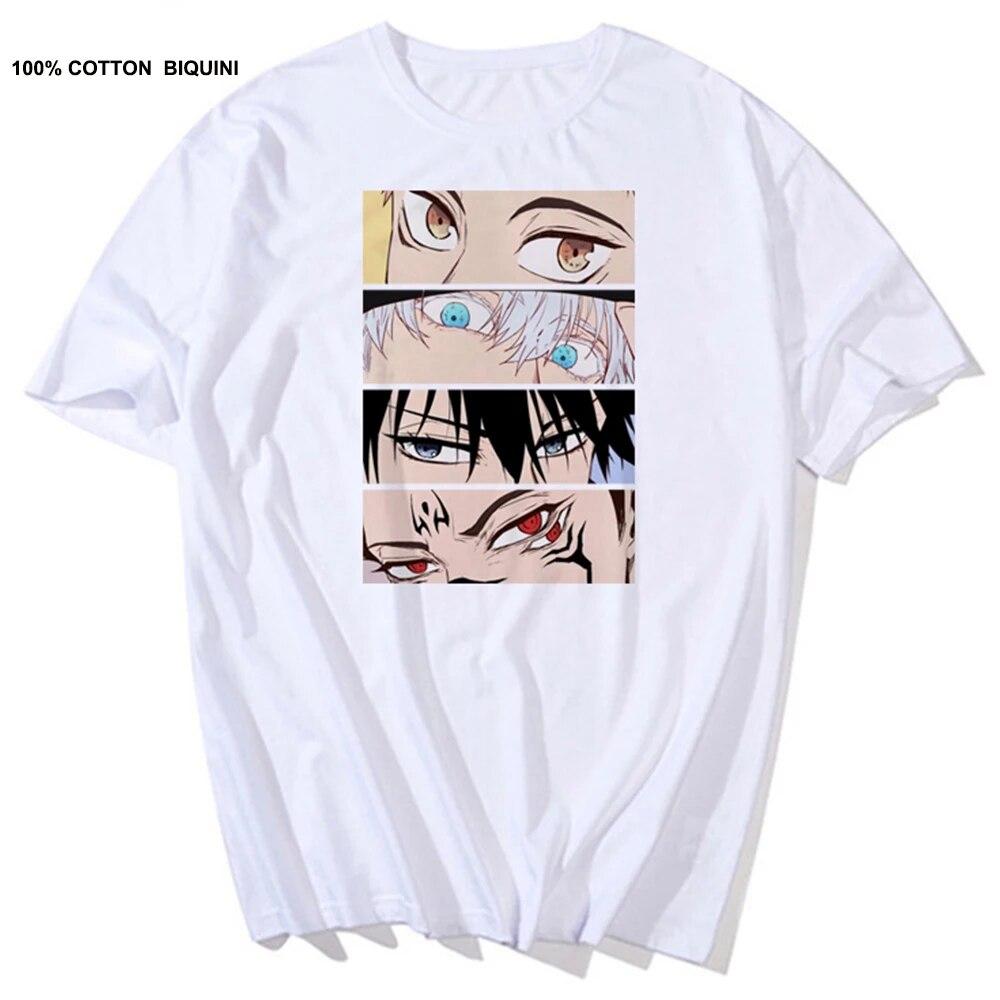 Japońskie anime Jujutsu Kaisen t-shirty unisex Itadori Yuji drukuj koszulki w stylu Harajuku Sukuna fajne unisex 100% bawełniana koszulka z krótkim rękawem