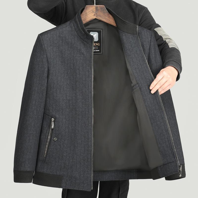 

Мужская куртка для папы среднего возраста, весенняя, со стойкой, куртка дедушки, новая, весенне-осенняя, повседневная куртка для среднего и пожилого возраста 195