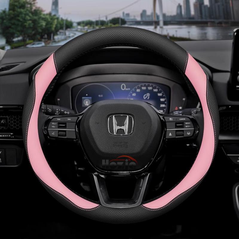Leather Car Steering Wheel Cover for Honda HRV CRV Civic Pilot City ZRV Freed Passport Interior Accessories 2025 2026