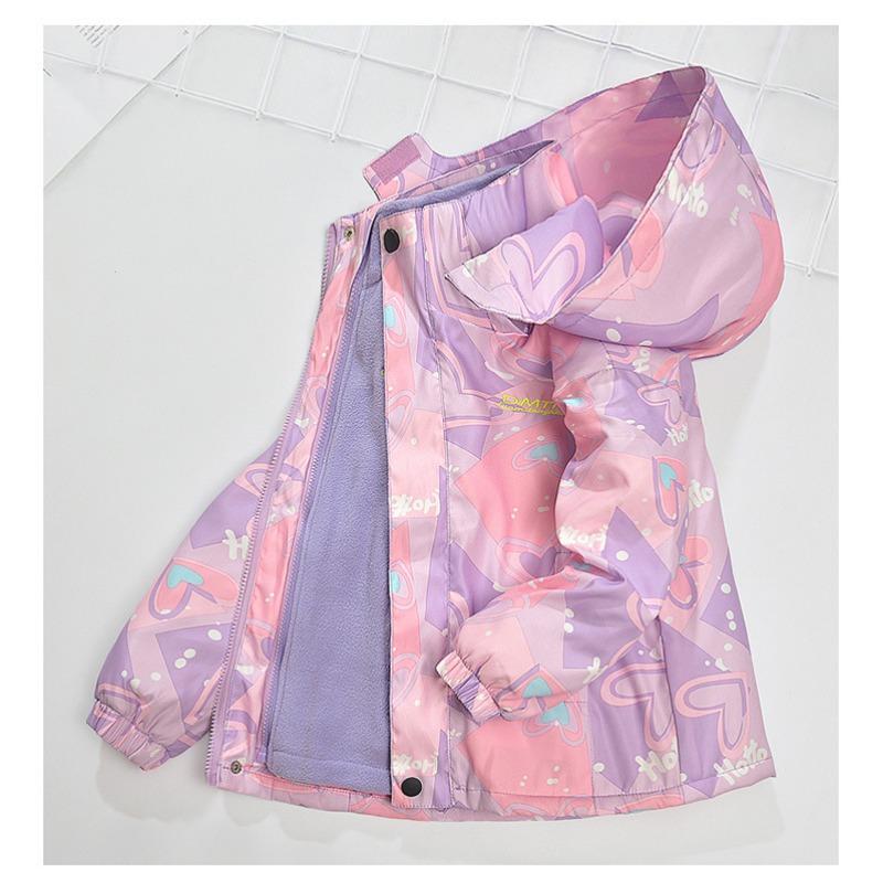 Girls Thickened Detachable Three In One Kids Winter Outdoor Jacket