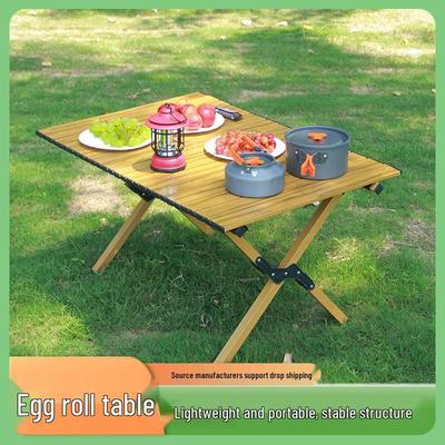 Set Tavolo e Sedia Pieghevole Portatile da Esterno: Combinazione di Sedia Pieghevole, da Picnic e da Mercato