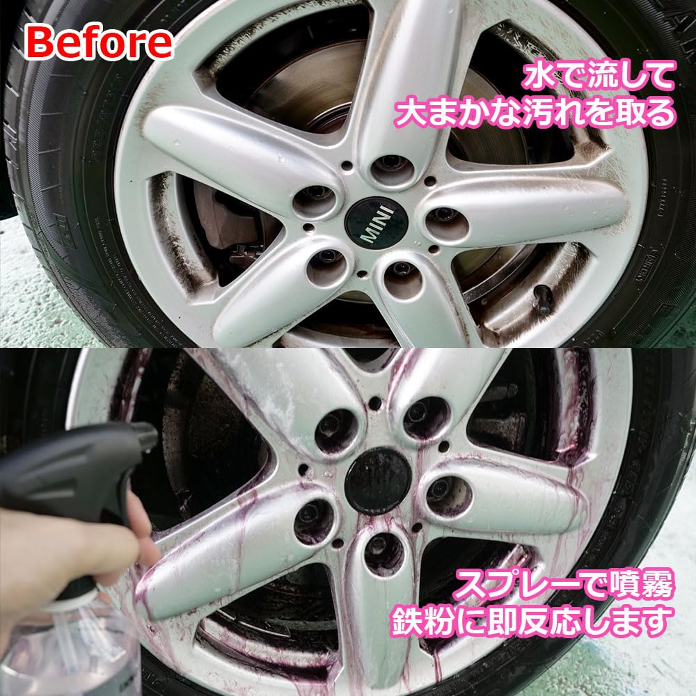 INNOVACAR D1 IRON Neutral Iron No Ammonia Leaves a Clean Suitable for All Exterior Inovacar D1 Iron Polishing Polish Car Car 500ml Remover, Odor,
