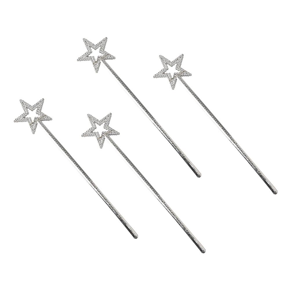 

4pcs Star Magic Wand - Cosplay Accessory for Princess Parties & Weddings Events Lightweight Prop for Birthday, Christmas Party