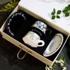 French Garden Retro Ceramic Coffee Cup & Saucer Gift Set