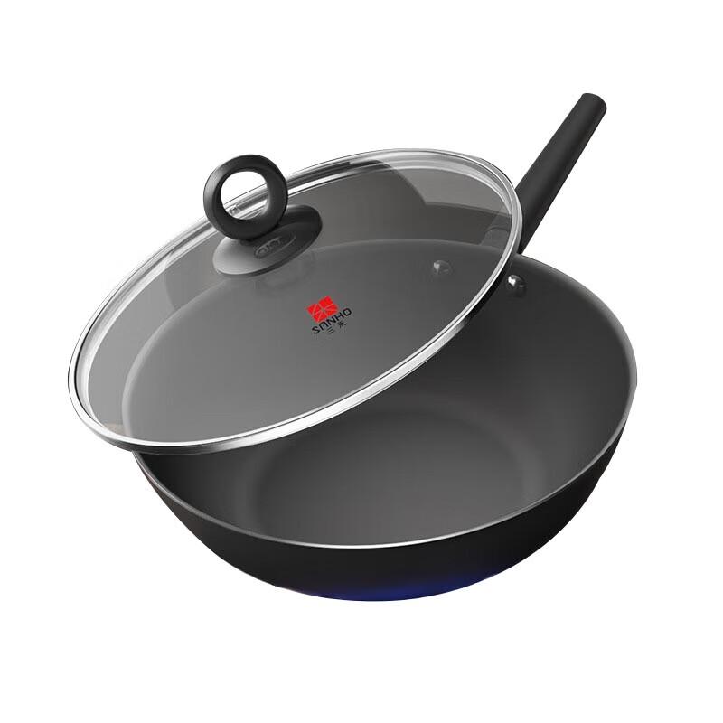 Sanho 30CM Micro-Nano Coating-Free Non-stick Titanium Alloy Wok