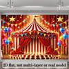 2D Planar Circus Theme Background Fabric for Studio Shooting Festival Celebration Interior Decoration Wall Decoration