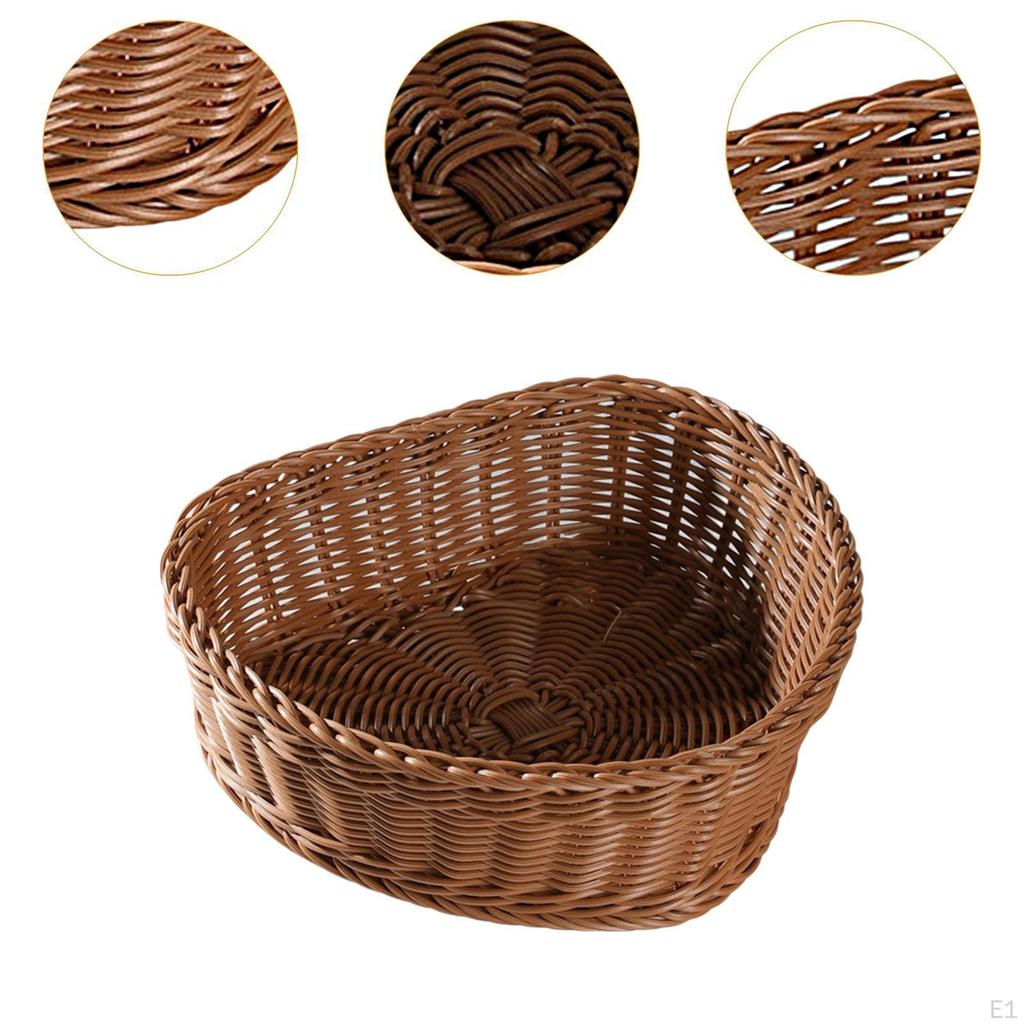 Handwoven Heart Basket for Dining Table, Multi-Purpose Storage Solution