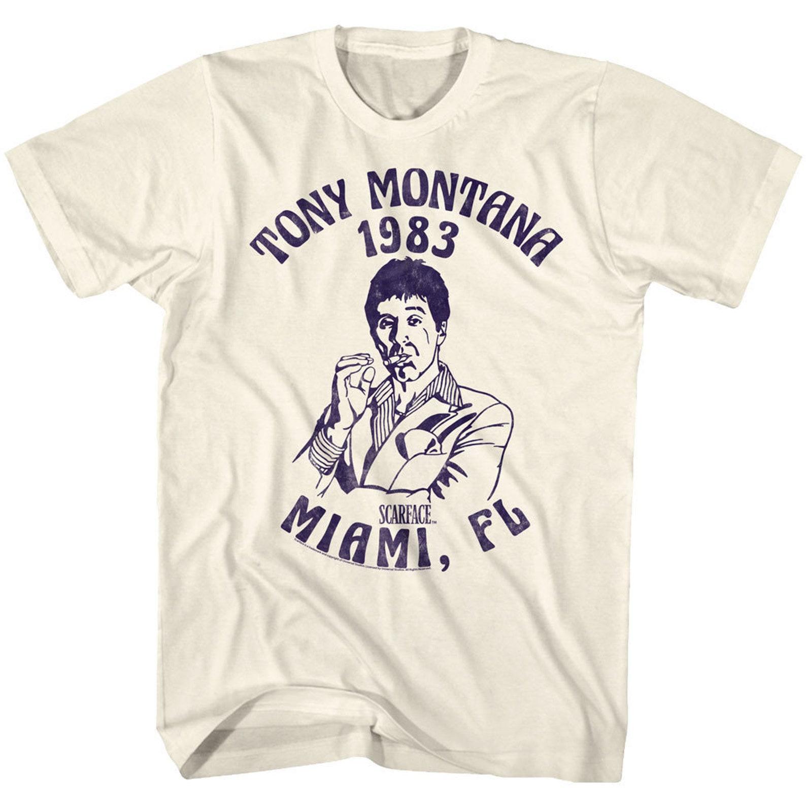 Scarface Miami  83 Natural Adult T-Shirt S