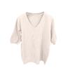Fashion Women's Knitted V-neck Sweater Loose Bottoming Shirt T-shirt