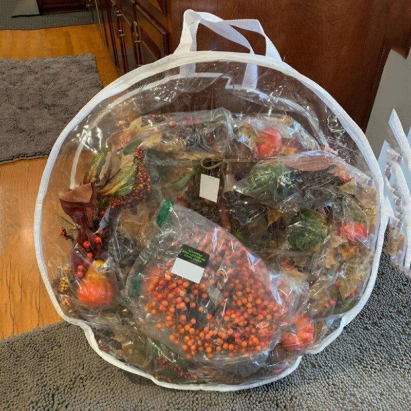Transparency Christmas Tree Bag Xmas Wreath Storage Bag For Organization Christmas Tree Garl