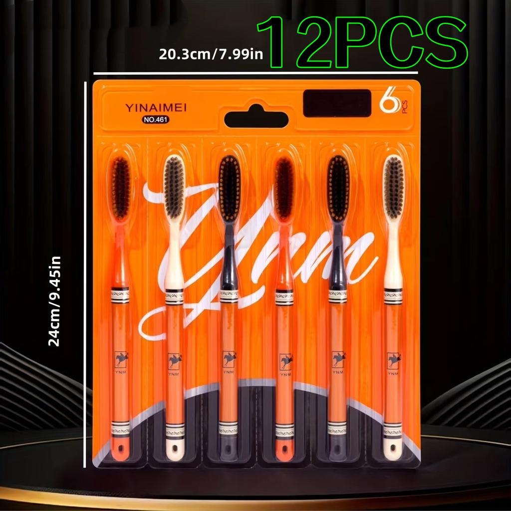 6/12Pcs Cleaning Toothbrushes for Deep Cleaning Without Irritating Gums, Convenient for Outdoor Travel, Essential for Home Use, Great Holiday