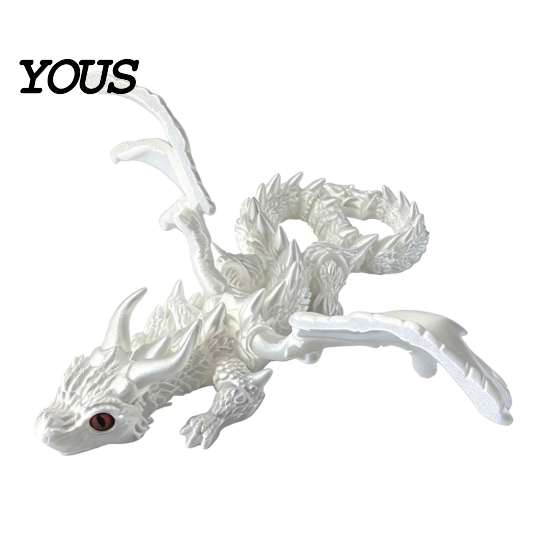 Artikulationsdrachen-Figur 3D-gedruckt mit Flügeln, Flexible geflügelte Spielzeuge, Fidget PLA Dekoration Desktop-Tiere Spielzeug zur Stressbewältigung, Geschenk Kinder Erwachsene
