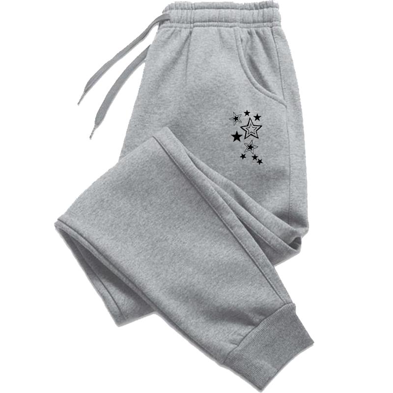 

Clothes for Women Stars Print Pant Slacks Woman Clothing White Pants Women s Training Pants Trousers Womens Sweatpants Summer XL серый